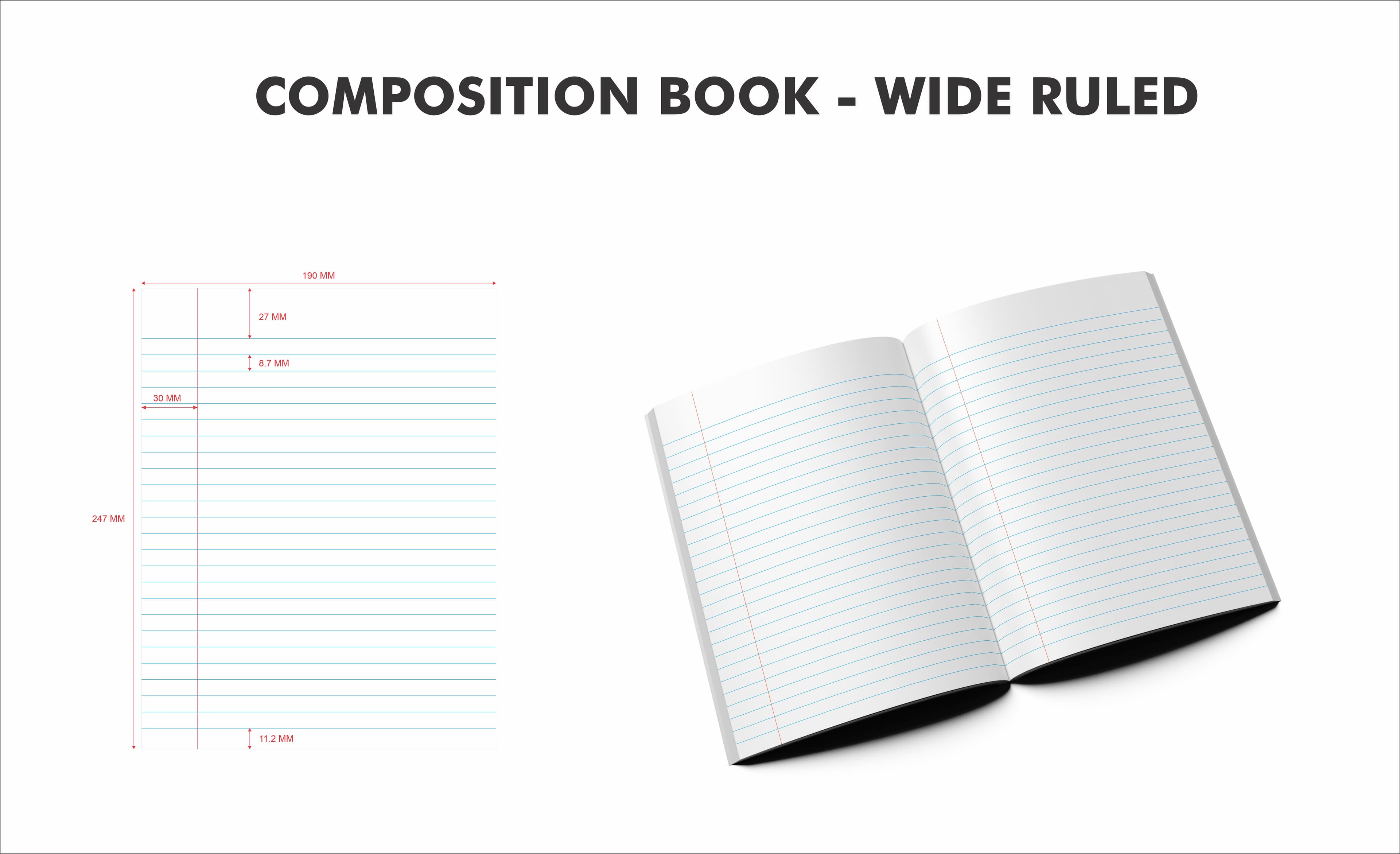 Wide Ruled Composition Notebook